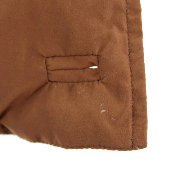 Luciano Barbera NWD Down Puffer Vest Size 50 (US M) in Brown 100% Polyester